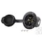 Ac Works Flanged Locking Inlet, 20 A, 125/250V AC, Screw Terminals, Black ASINL1420P-FC - alternate 4